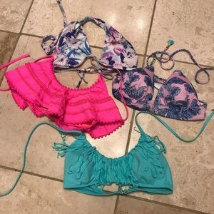 Bundle of 4 bikini tops